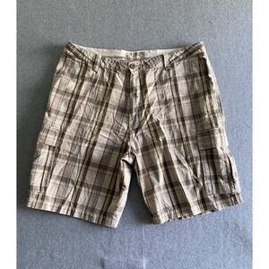 Dockers Cargo Pants Men's 40 Multicolor Plaid  Multi-Pocket Cotton 10 In Inseam